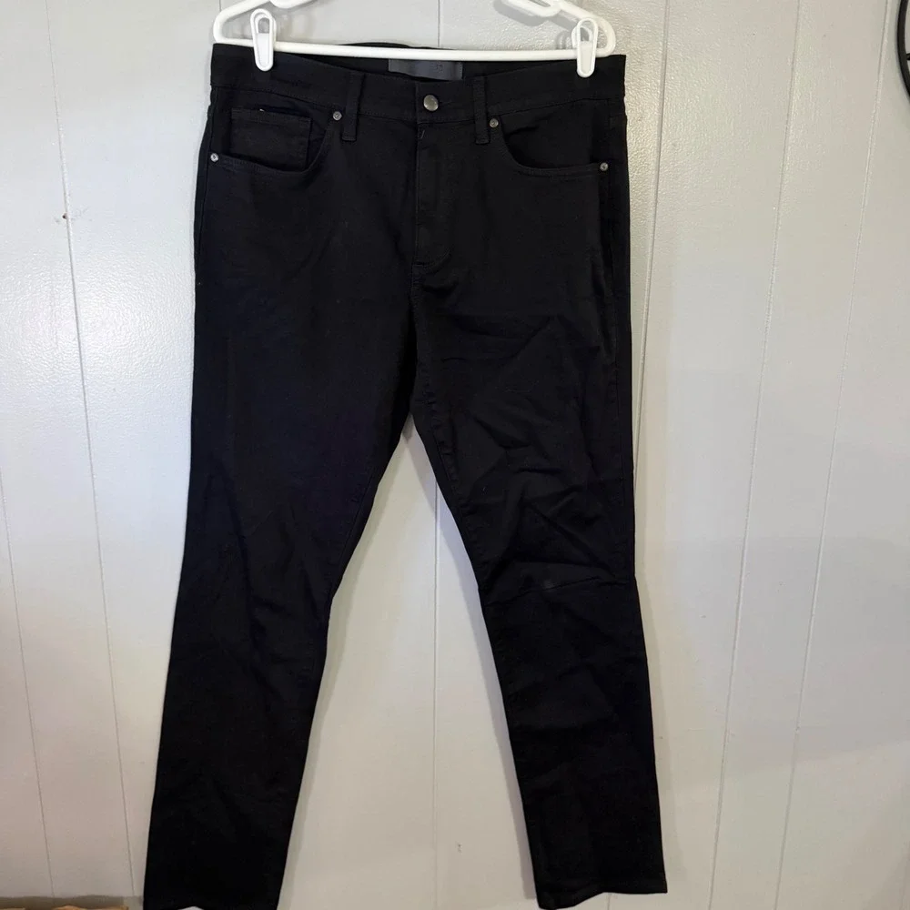 Joe's Jeans Slim Fit Pants Mens 33 Black Cotton Spandex Stretch Trousers